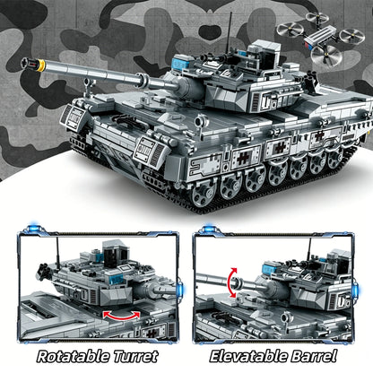 Leopard 2A7 Main Battle Tank Building Blocks Set – 1422 Pcs Military Bricks Model