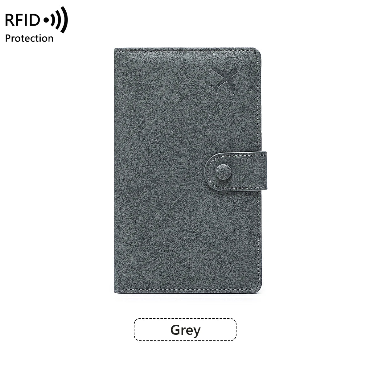 RFID Passport Wallet – Multifunctional Travel Holder with Airplane Design