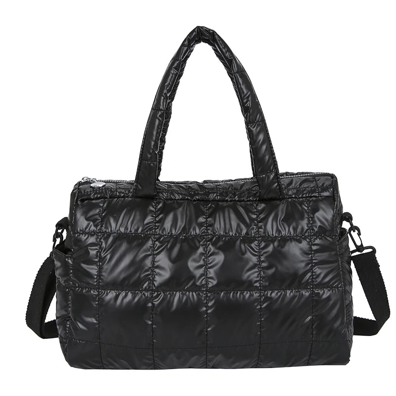 Quilted Puffer Tote Bag for Women – Padded Shoulder Bag