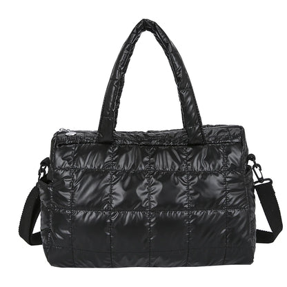 Quilted Puffer Tote Bag for Women – Padded Shoulder Bag