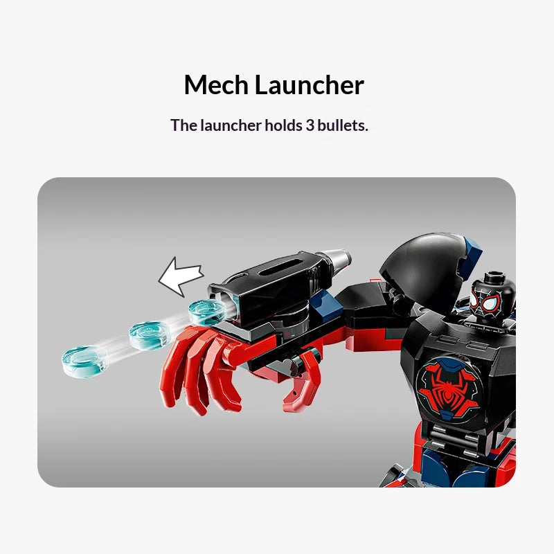 LEGO Marvel 76337 Miles Morales Mech vs Spider-Man 2099 Building Set