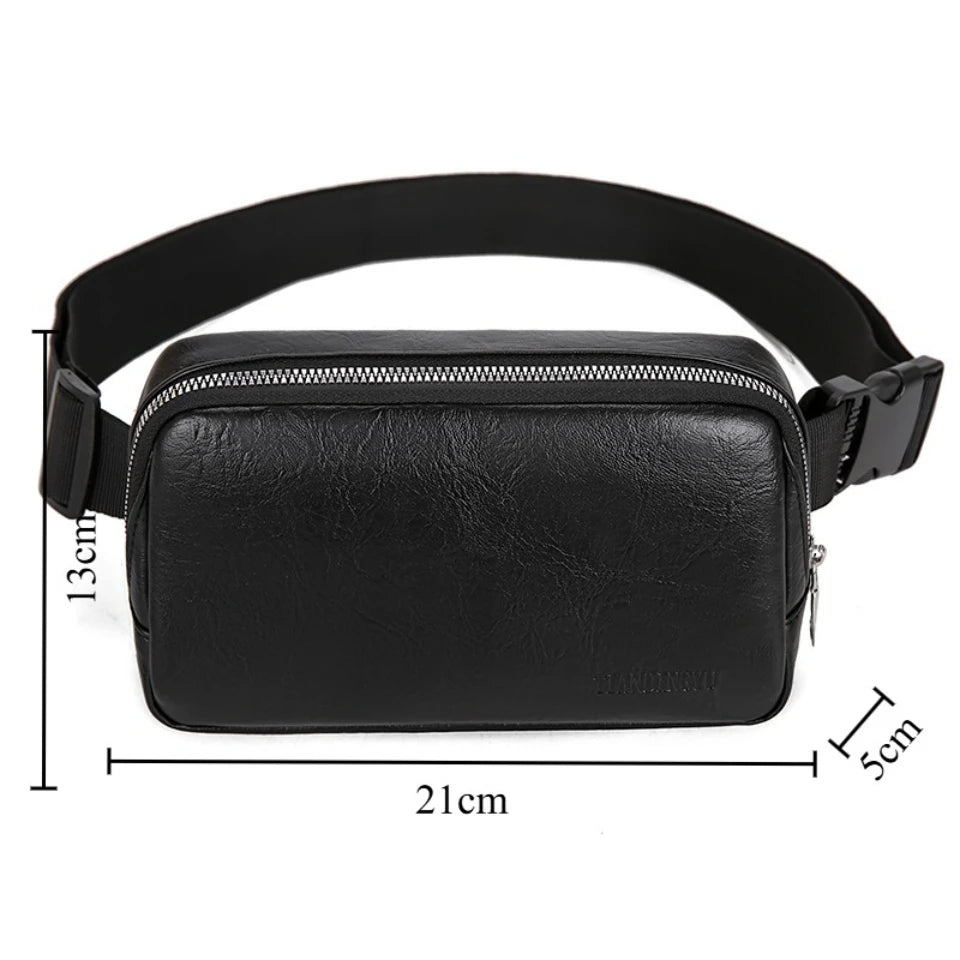 Leather Fanny Pack – Slim Waist Bag for Men & Women