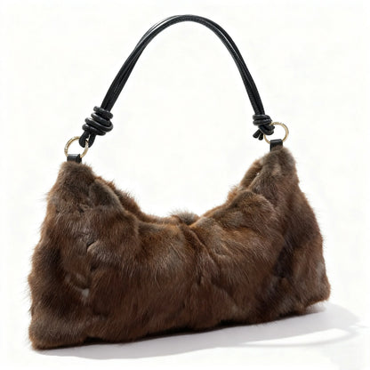 Faux Fur Shoulder Bag – Luxury Women's Crossbody Handbag