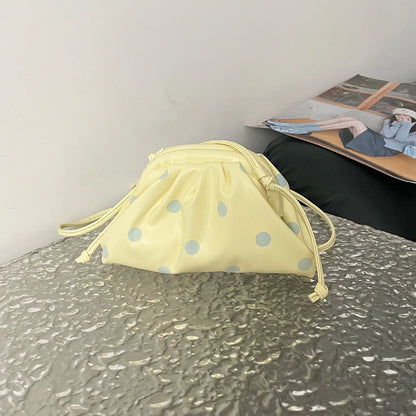Polka Dot Mini Crossbody Bag – Cute Cloud Clutch Purse