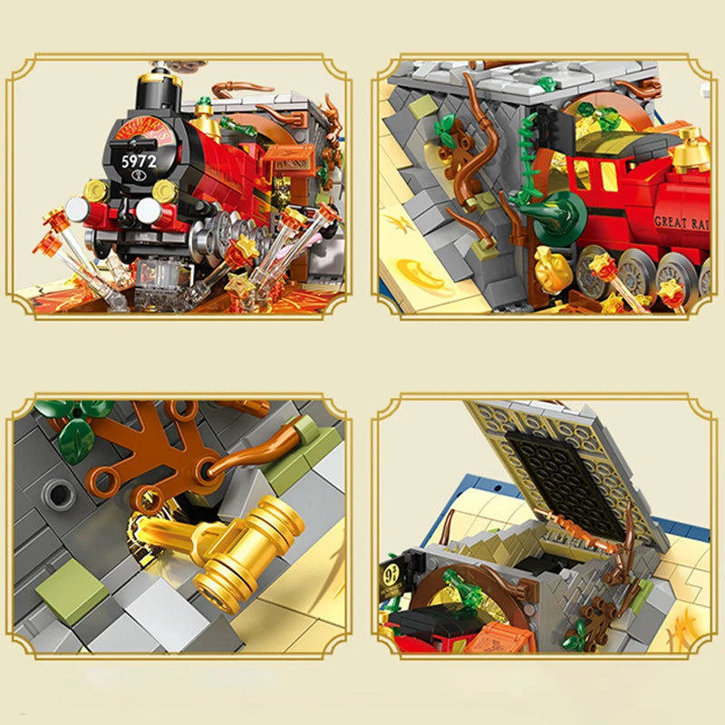 Magic Train Book Building Blocks Set – MOC Brick Model