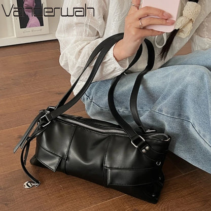 Oil Wax Leather Crossbody Bag – Women's Soft Shoulder Handbag