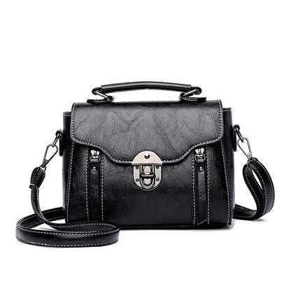 Crossbody Bag for Women – Vintage PU Leather Flap Satchel Purse