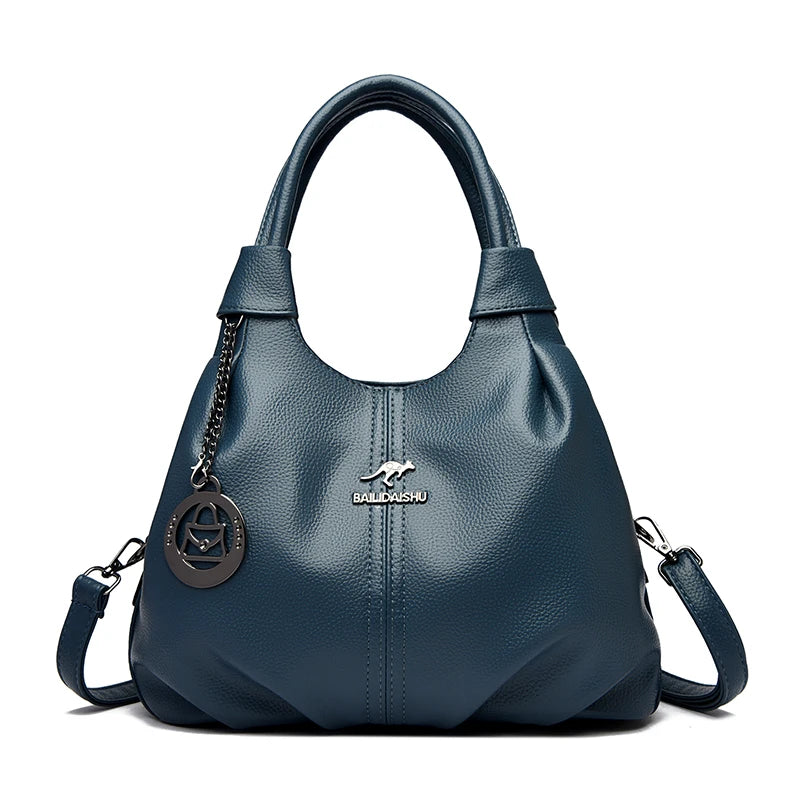 Women's Luxury Soft Leather Top-Handle Shoulder Crossbody Bag