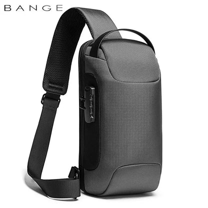 Bange Anti-Theft Chest Bag – Men's Waterproof Crossbody Sling with USB Charging