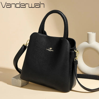 Luxury PU Leather Tote Bag – Women's Designer Crossbody Shoulder Bag
