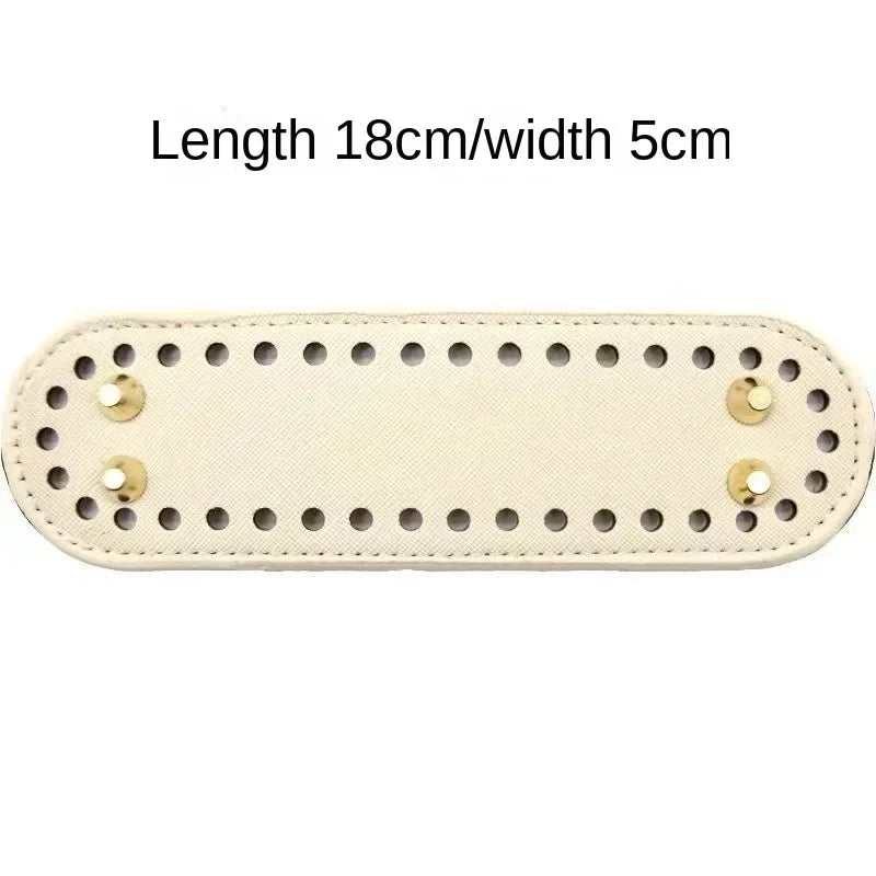 PU Leather Bag Bottom with Rivets for Crochet Knitting Bags