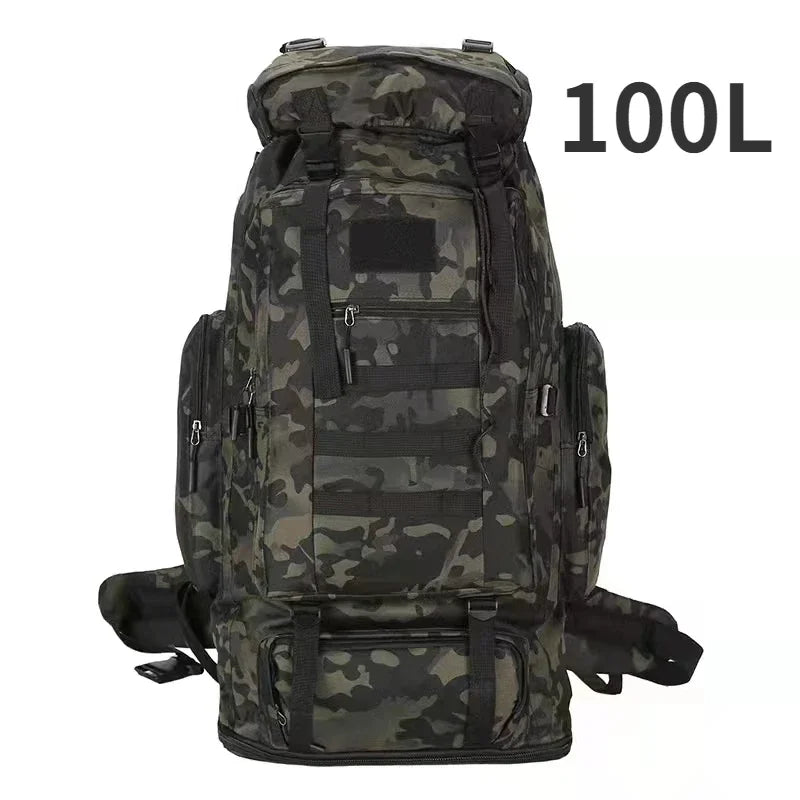 Tactical Backpack 80L/100L – Military Hiking & Camping Bag