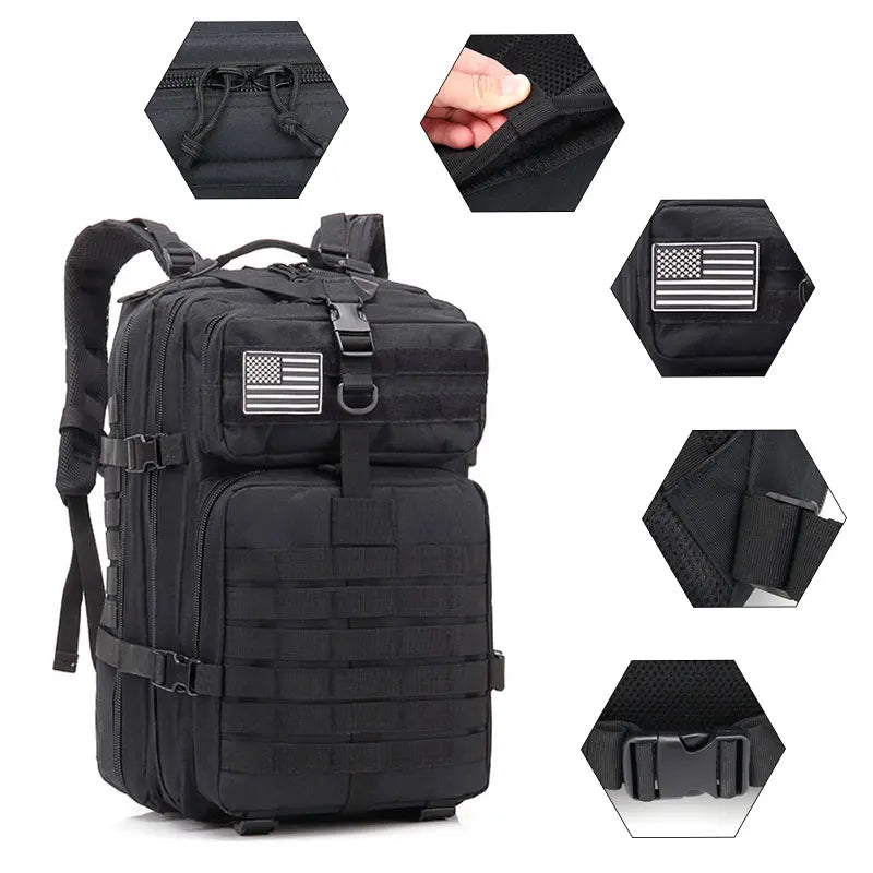 50L Tactical Backpack – MOLLE Military Bag for Hiking, Hunting & EDC