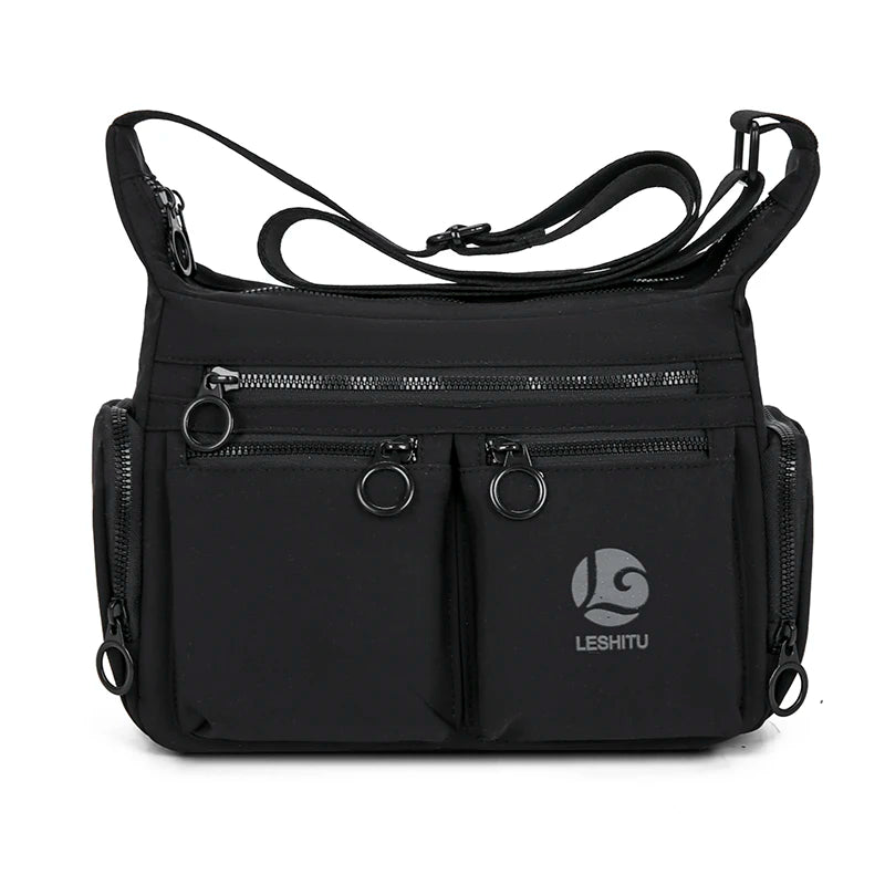 Unisex Water-Resistant Crossbody Sling Bag – Large Capacity Multi-Pocket