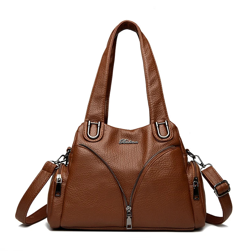 Luxury Leather Shoulder Bag for Women – Designer Crossbody Handbag