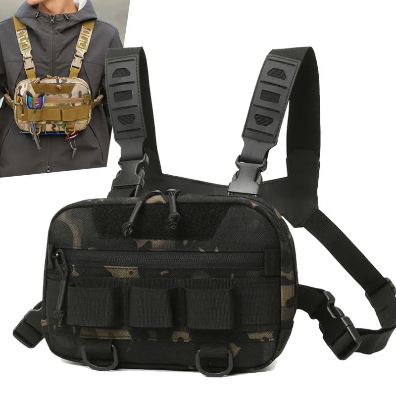 Tactical Chest Rig Bag – MOLLE Vest Front Pouch Daypack