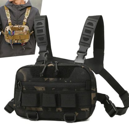 Tactical Chest Rig Bag – MOLLE Vest Front Pouch Daypack