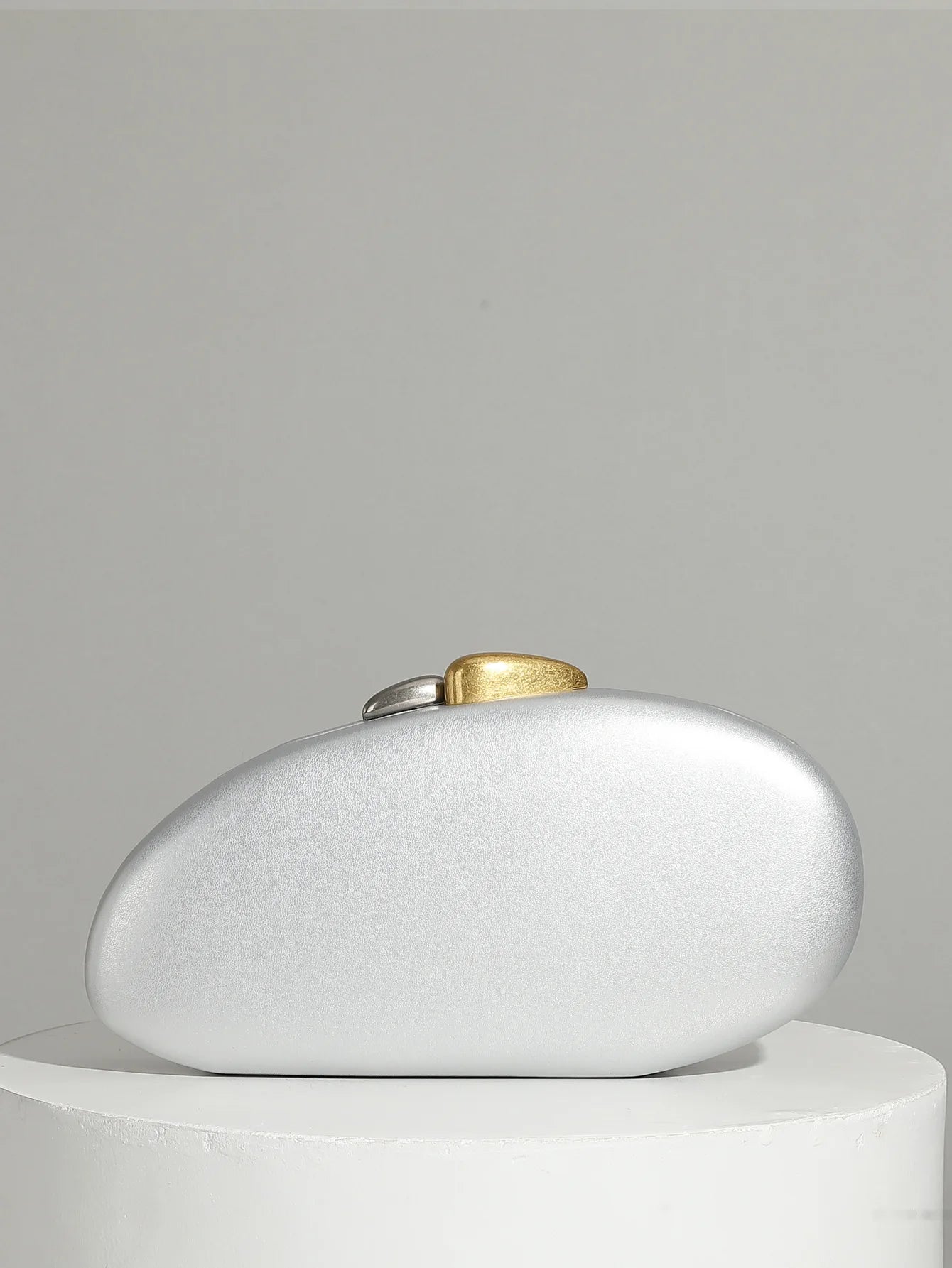 Shell Clutch Bag – Luxury PU Leather Lock Handbag with Chain Strap