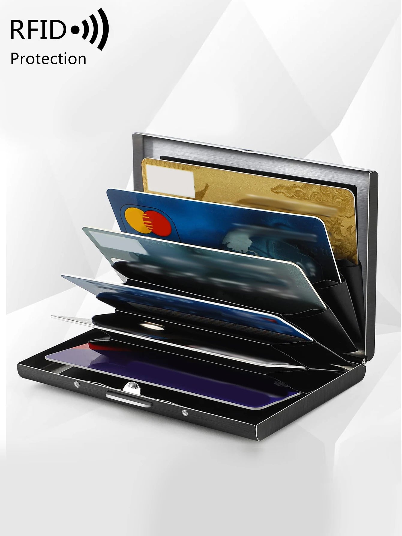 RFID Blocking Metal Card Holder – Ultra-Thin Stainless Steel Wallet for Men & Women