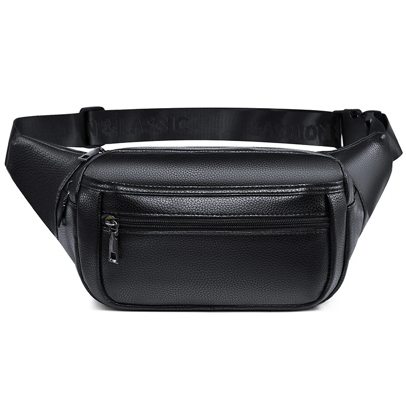 Men's Leather Fanny Pack Waist Bag – Retro Sling Chest Bum Bag