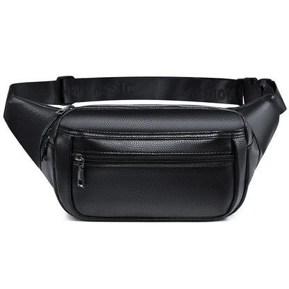 Men's Leather Fanny Pack Waist Bag – Retro Sling Chest Bum Bag