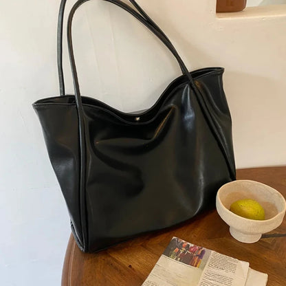 Women's Textured Shoulder Tote Bag – Large Commuter Handbag