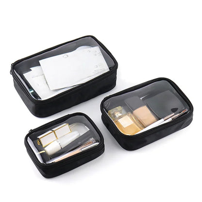 Clear Makeup Bag – Waterproof Travel Cosmetic Pouch for Women & Men