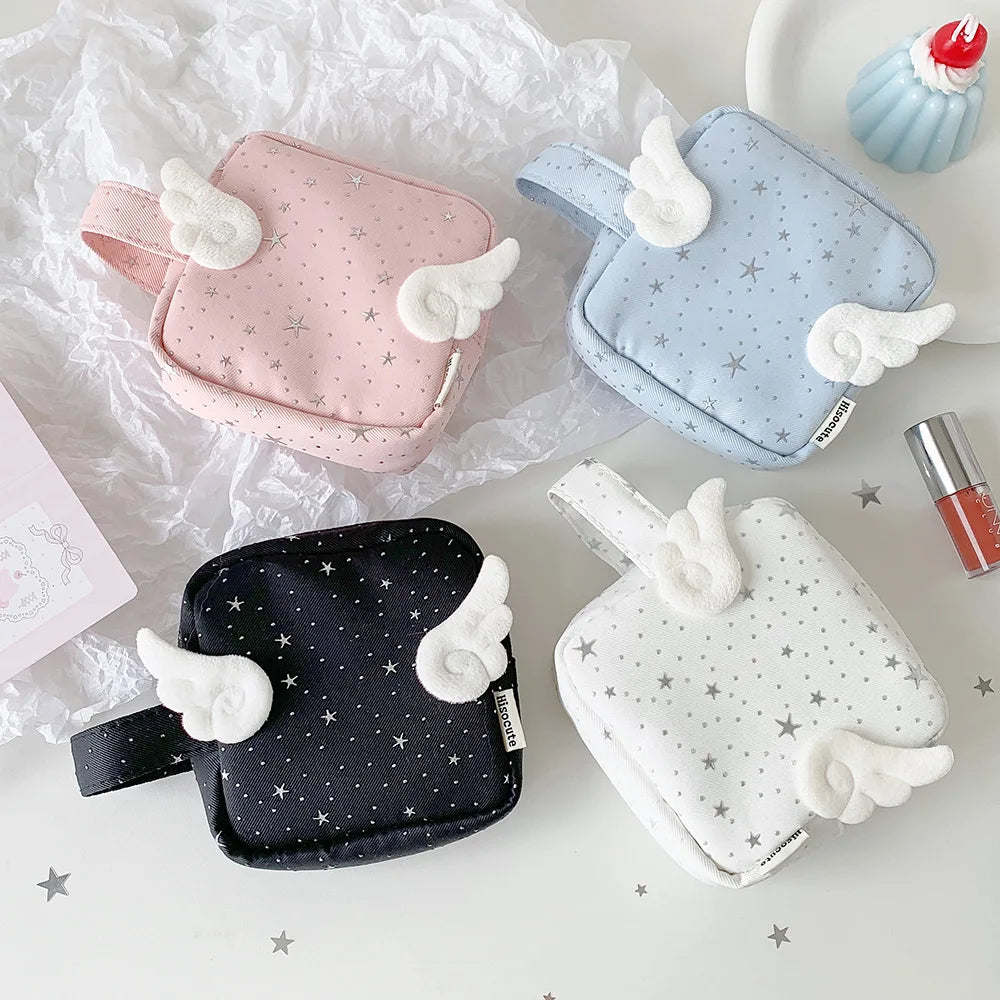 Angel Wing Star Makeup Bag – Cute Girls Cosmetic Pouch