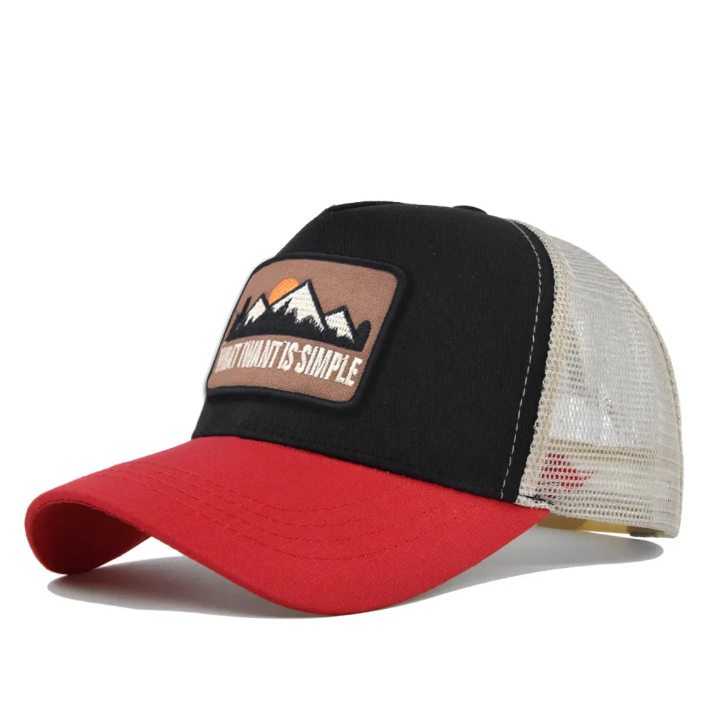Mesh Breathable Baseball Cap – Embroidery Letter Outdoor Sports Hat
