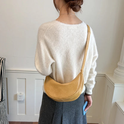Crescent Hobo Bag for Women – Soft PU Leather Crossbody