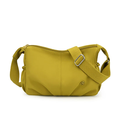 Women's Waterproof Nylon Crossbody Bag – 2-Layer Lightweight Shoulder Hobo Bag