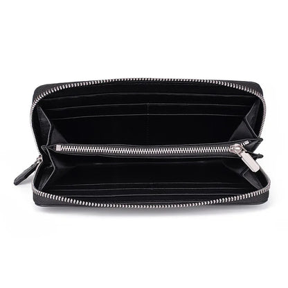 Crocodile Leather Long Wallet for Men – Luxury Organizer