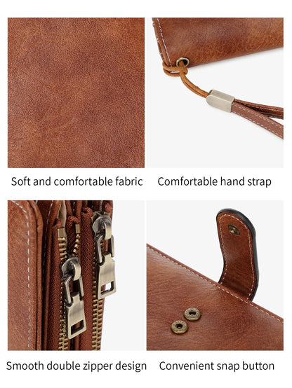 Women's RFID Blocking Trifold Long Wallet – Multifunction Card Holder