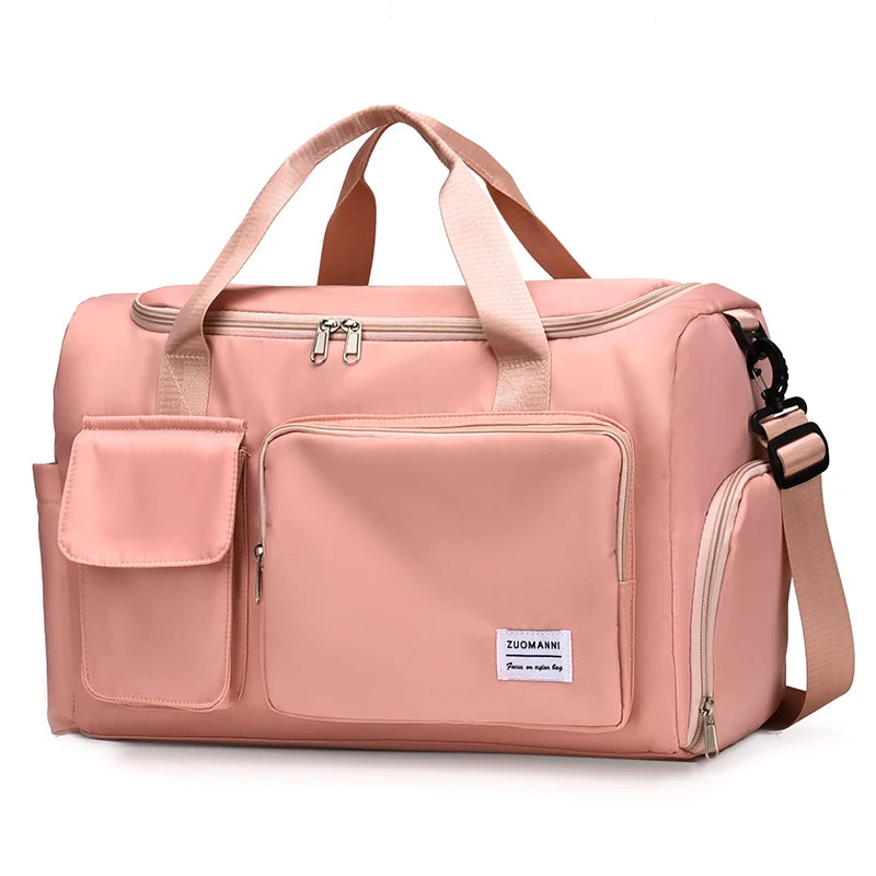Large Capacity Weekender Duffle Bag with Shoe Compartment