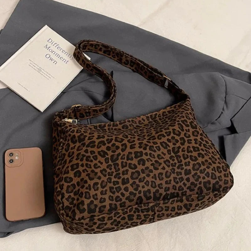 Leopard Print Shoulder Bag – Large Capacity Women's Crossbody