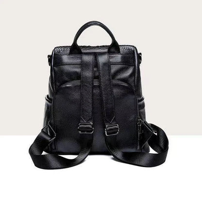 Crocodile Embossed Leather Backpack for Women – Luxury Bag