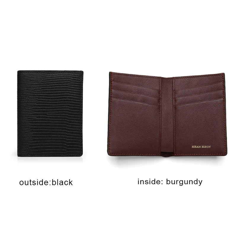 RFID Blocking Leather Wallet for Men, Slim Bifold Card Holder
