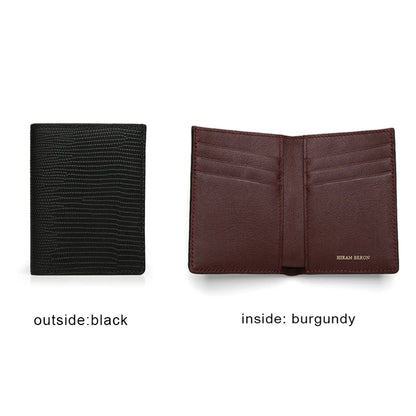 RFID Blocking Leather Wallet for Men, Slim Bifold Card Holder