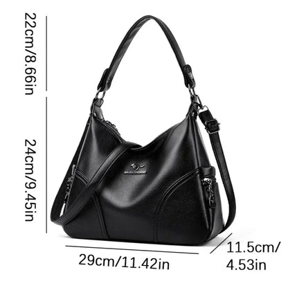 Leather Tote Bag for Women – Large Capacity Shoulder & Crossbody