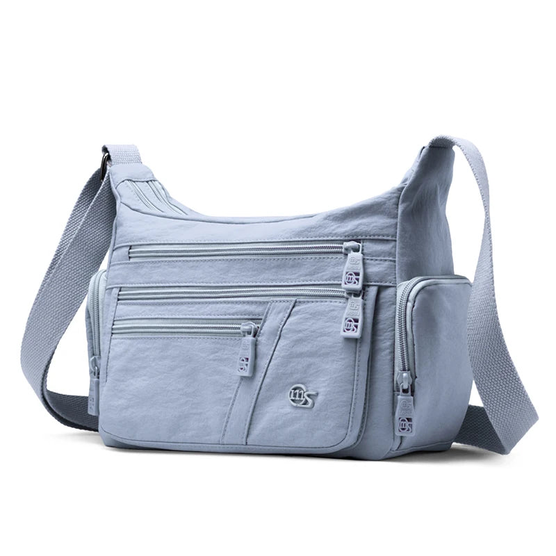 Multi-Pocket Crossbody Bag with Adjustable Strap