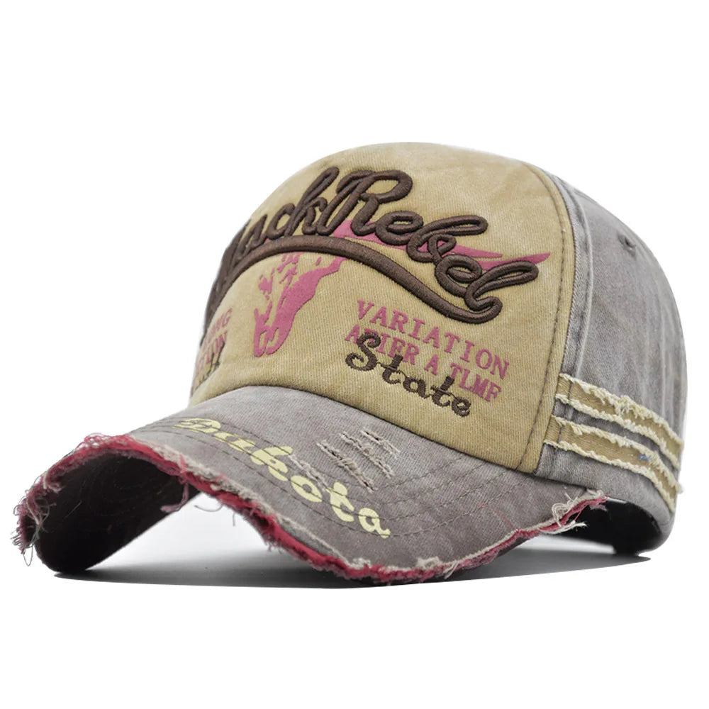 1969 Washed Cotton Snapback Cap – Vintage Embroidery Baseball Hat