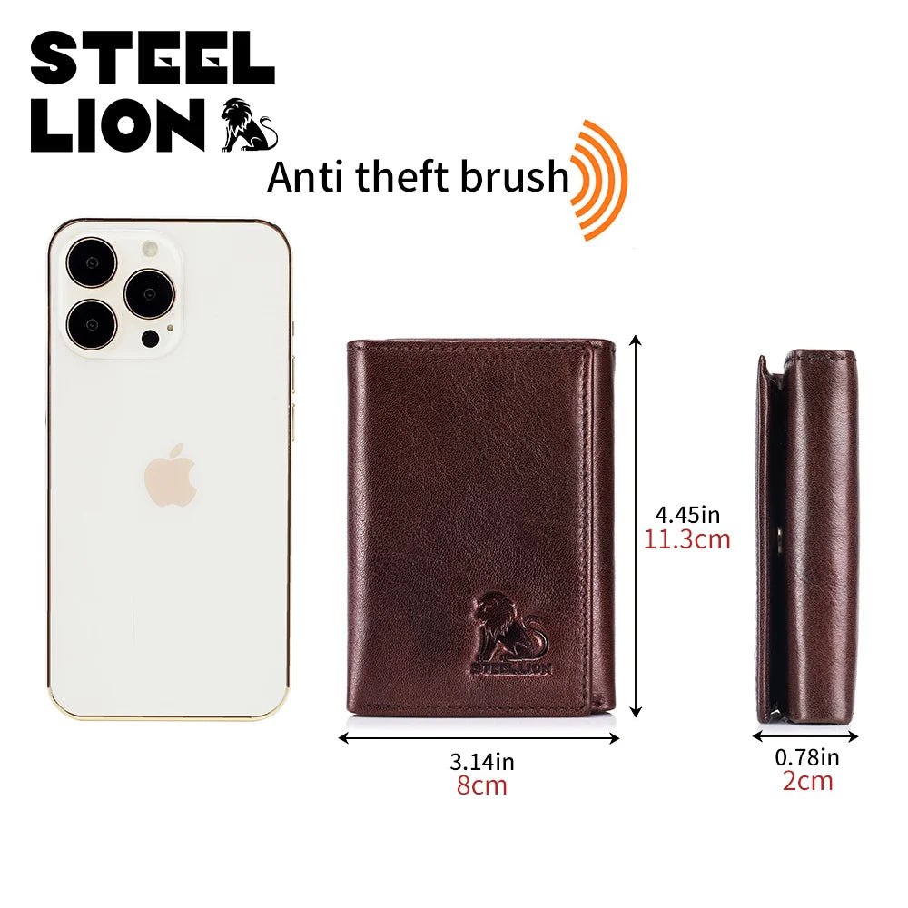 Genuine Leather Multi-Slot Card Wallet for Women