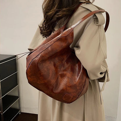 Large Soft PU Leather Hobo Shoulder Bag for Women