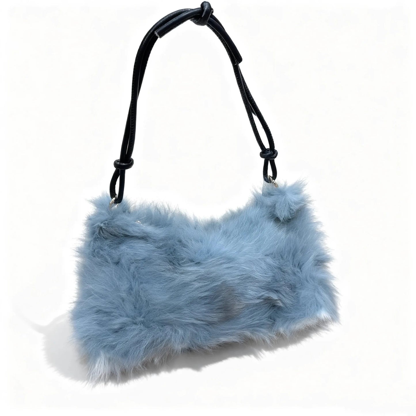 Real Fox Fur Woman Ladies Crossbody Bags Designer Luxury Handbags Women Handbag Shoulder Bag Fuzzy