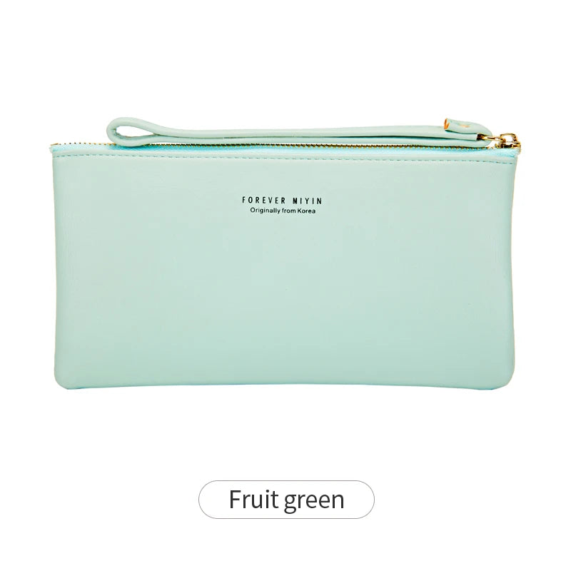 Slim Long Clutch Wallet & Phone Bag for Women – Zipper Wristlet
