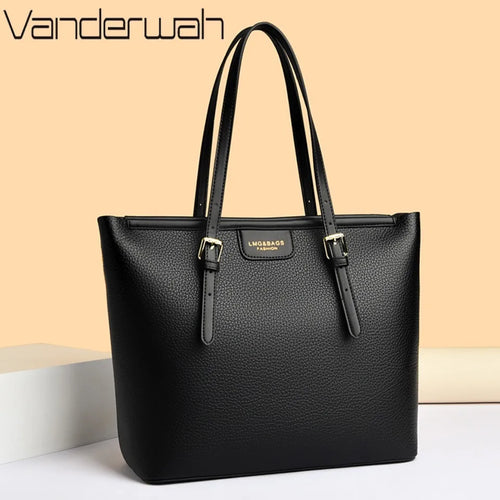 Soft Leather Tote Bag for Women – Large Work & Commute Shoulder Bag
