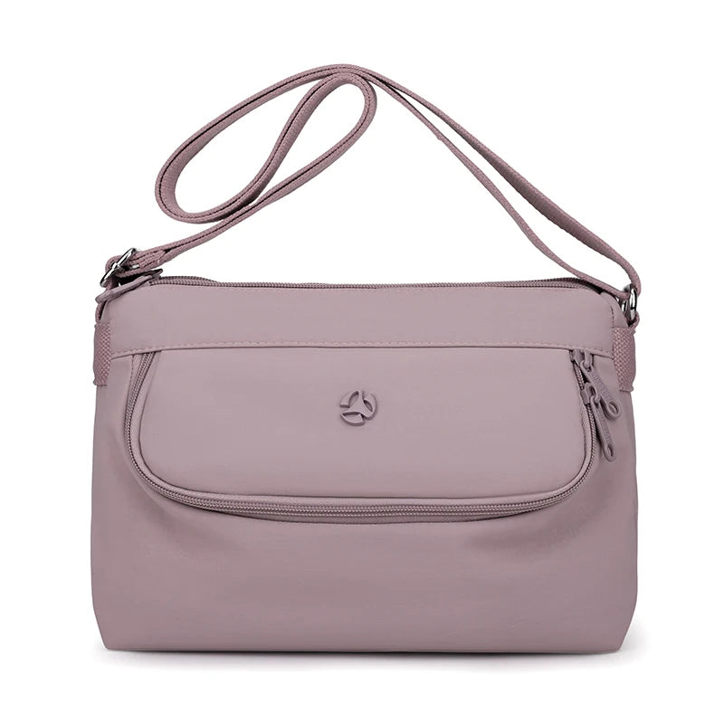 Waterproof Nylon Crossbody Bag – Lightweight Multi-Pocket Shoulder Bag