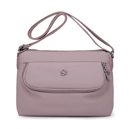 Waterproof Nylon Crossbody Bag – Lightweight Multi-Pocket Shoulder Bag