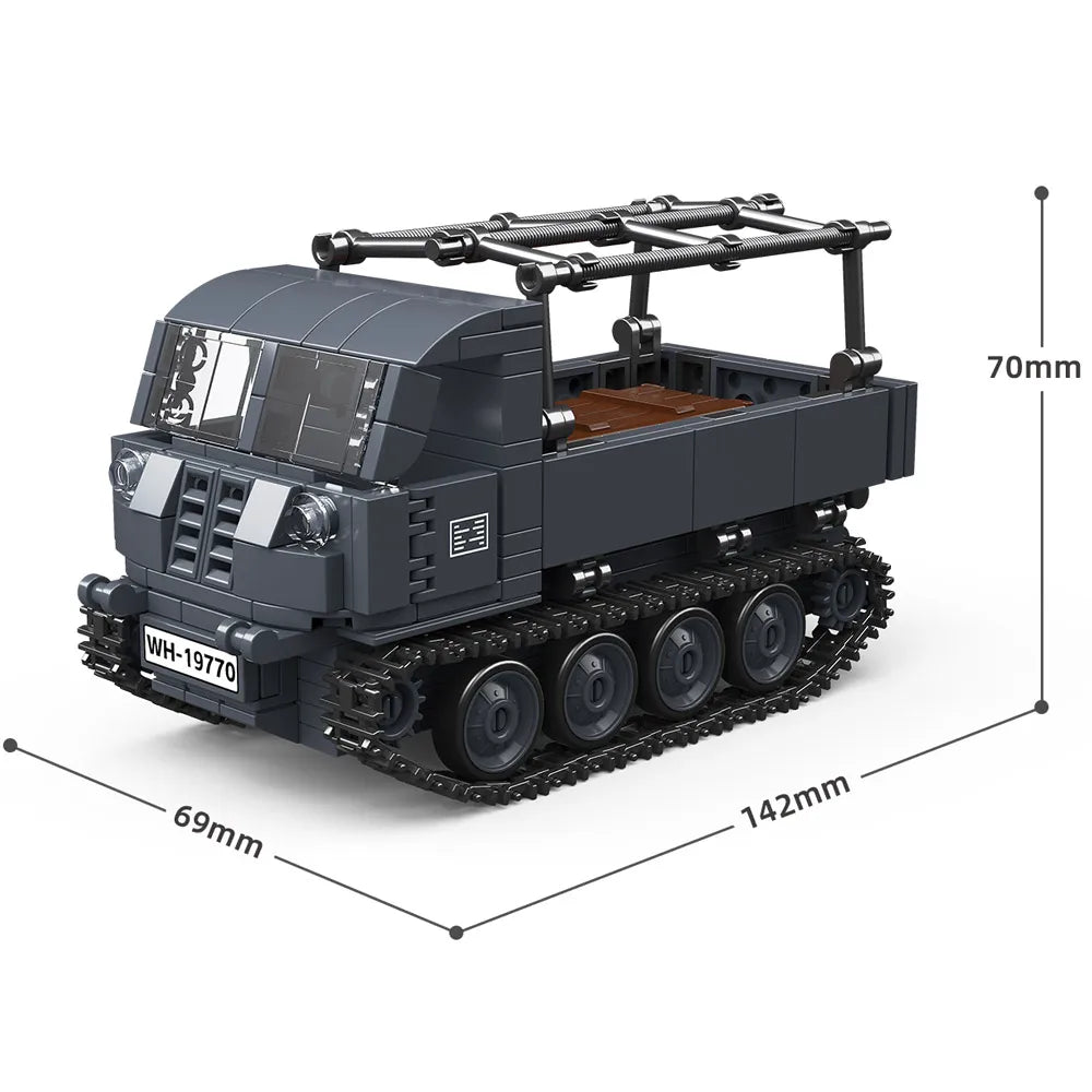 Military Tank & Cannon Building Blocks Set – WWII Army Vehicle Toy