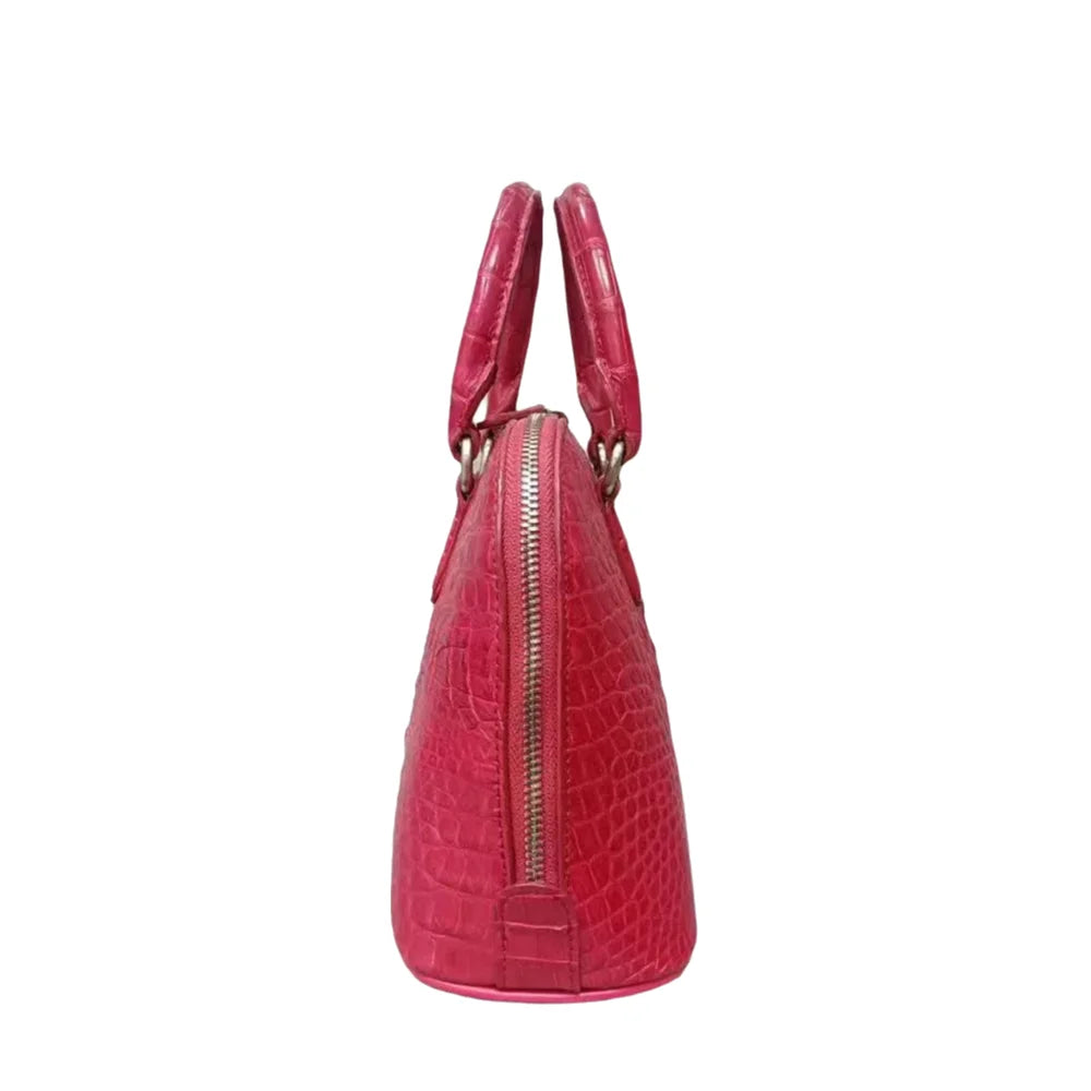 Genuine Crocodile Leather Shell Handbag for Women